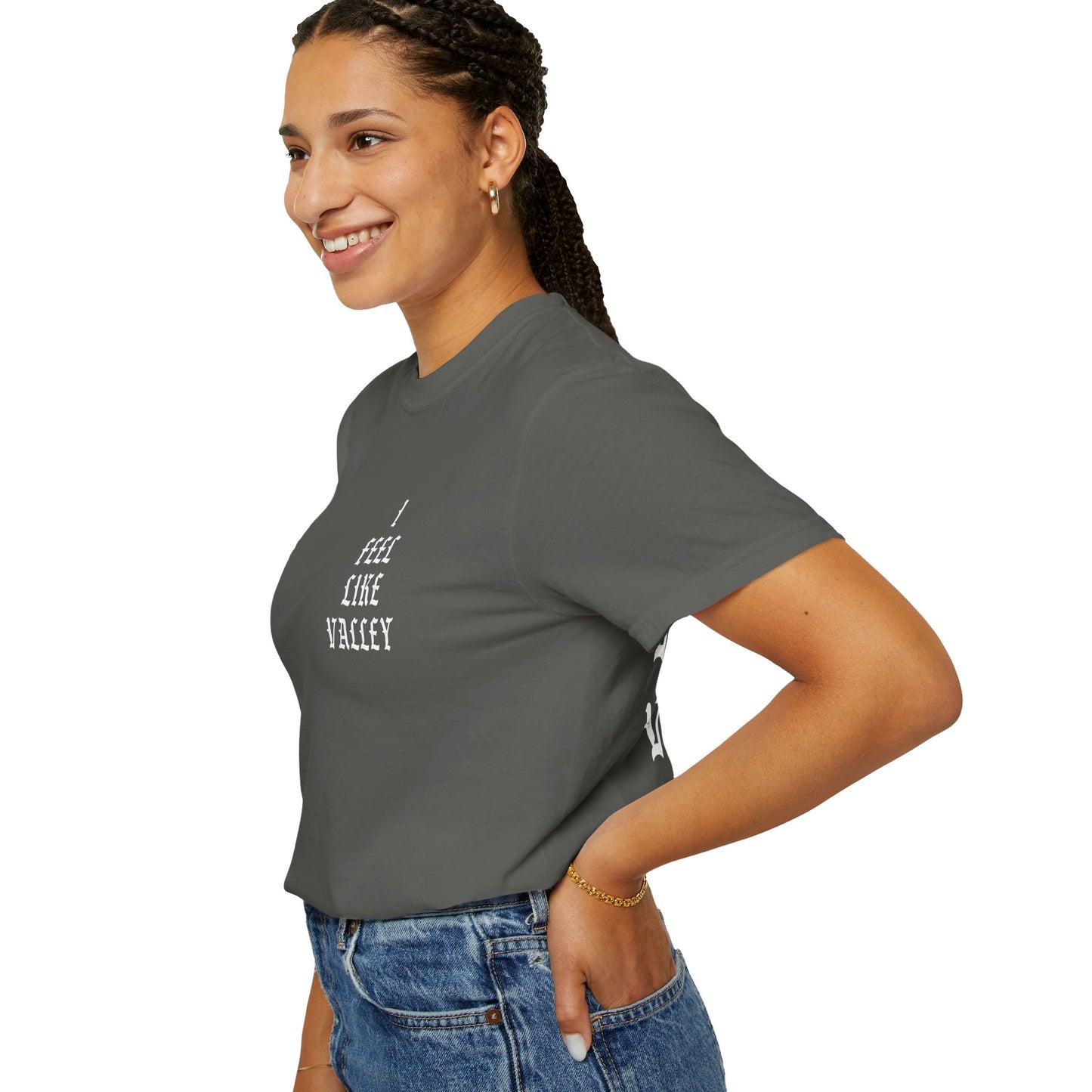 Valley Graphic T-Shirt — "I Feel Like Valley" Retro Gothic Tee