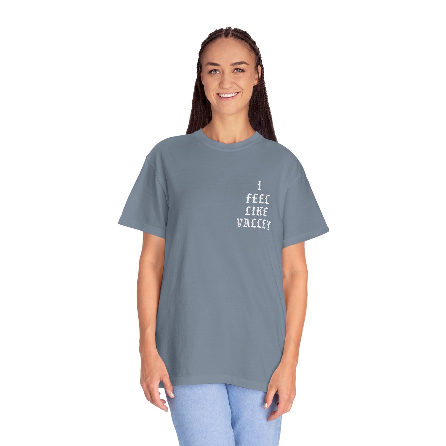 Valley Graphic T-Shirt — "I Feel Like Valley" Retro Gothic Tee