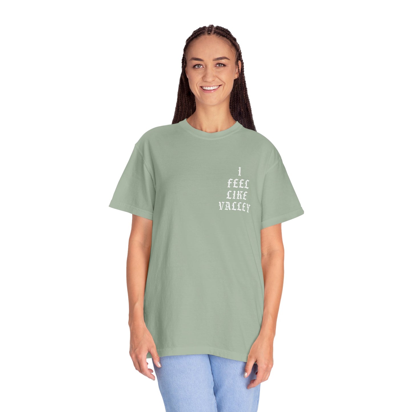 Valley Graphic T-Shirt — "I Feel Like Valley" Retro Gothic Tee