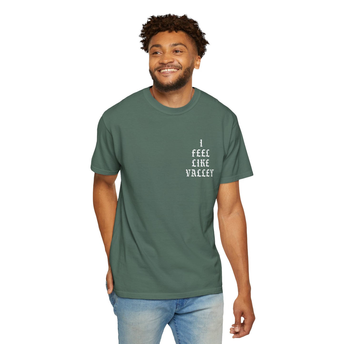 Valley Graphic T-Shirt — "I Feel Like Valley" Retro Gothic Tee