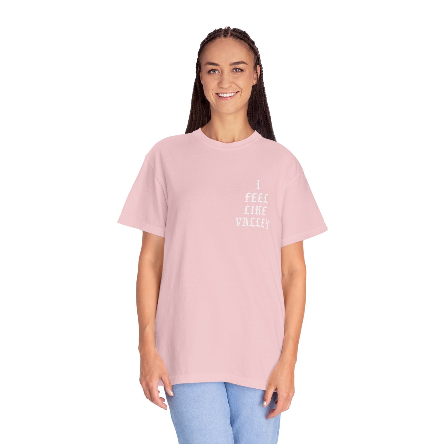 Valley Graphic T-Shirt — "I Feel Like Valley" Retro Gothic Tee