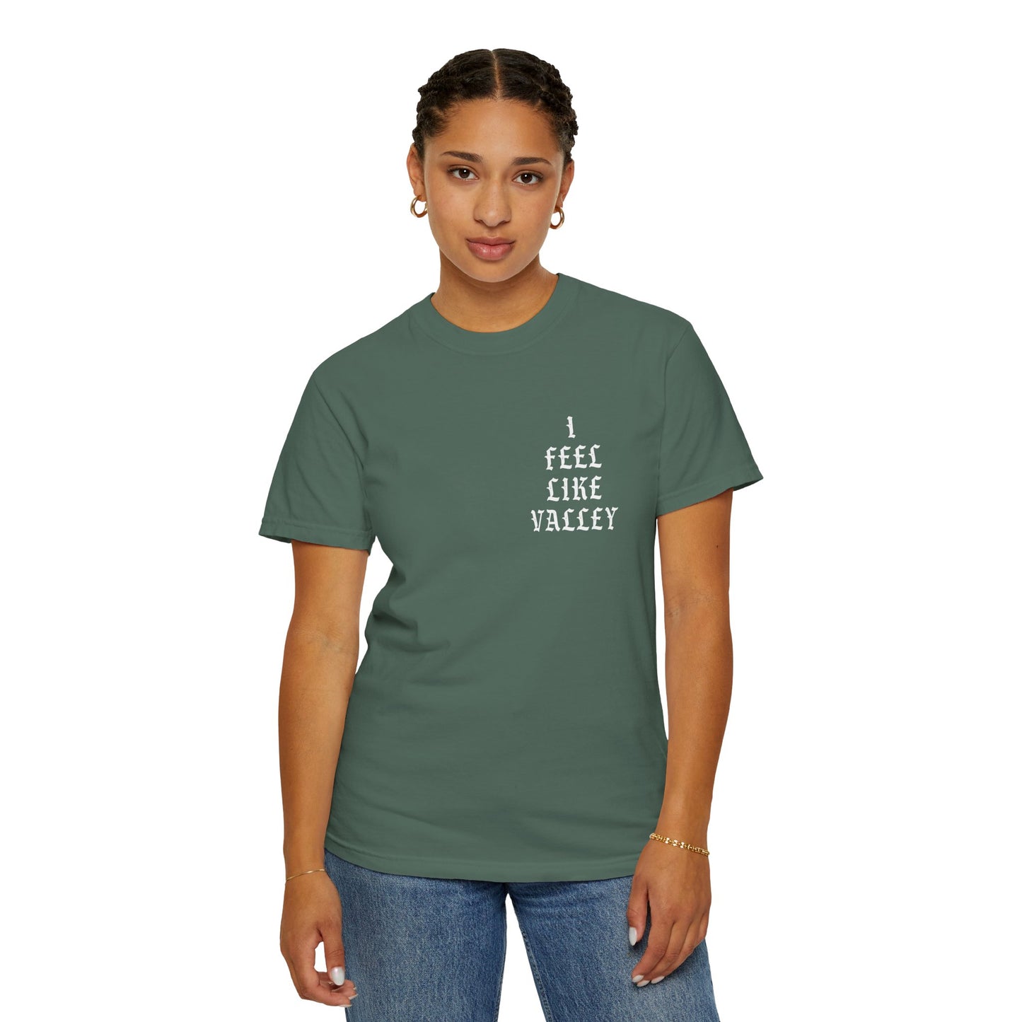 Valley Graphic T-Shirt — "I Feel Like Valley" Retro Gothic Tee