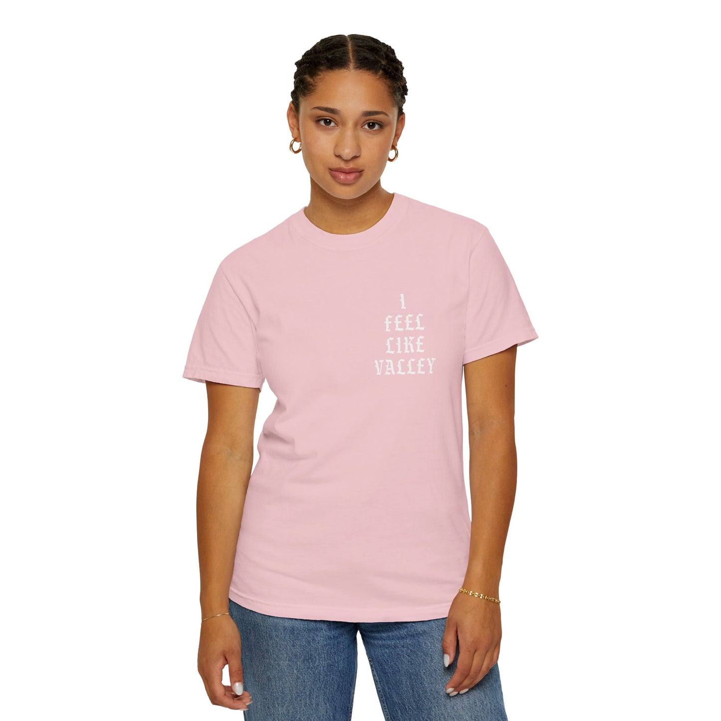 Valley Graphic T-Shirt — "I Feel Like Valley" Retro Gothic Tee