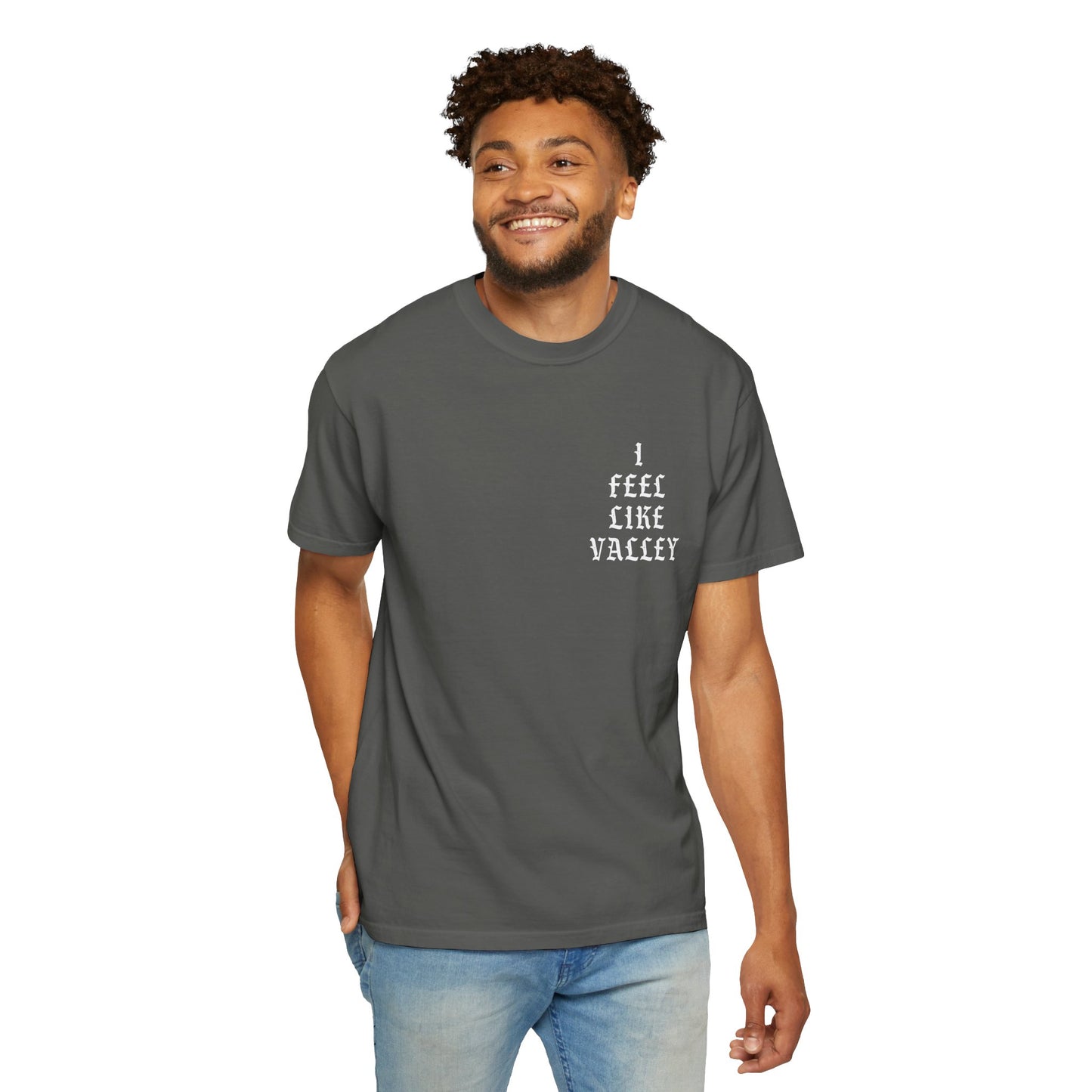 Valley Graphic T-Shirt — "I Feel Like Valley" Retro Gothic Tee